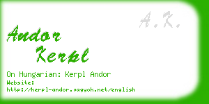 andor kerpl business card